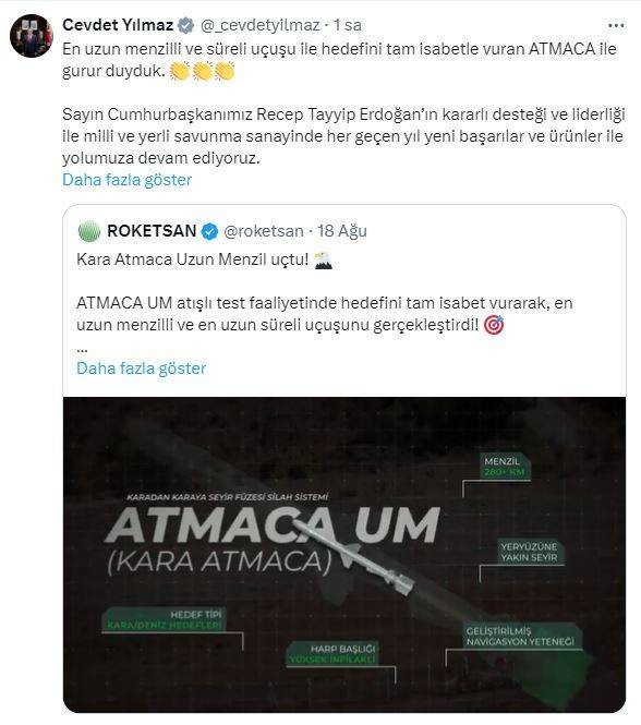 Kara Atmaca seyir füzesinden tam isabet. Yılmaz 'Gurur duyduk' diyerek paylaştı - Resim: 13